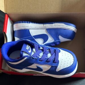 Nike Kids Royal Blue and White Sneakers